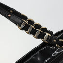 Salvatore Ferragamo Hand Bag Patent leather Black Gold Auth ka4036-14