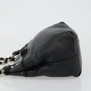 Salvatore Ferragamo Hand Bag Patent leather Black Gold Auth ka4036-5