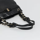 Salvatore Ferragamo Hand Bag Patent leather Black Gold Auth ka4036-7