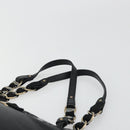 Salvatore Ferragamo Hand Bag Patent leather Black Gold Auth ka4036-8