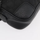 GUCCI GG Canvas Waist bag Nylon Leather Outlet Black Silver 336672 Auth ka4037-10