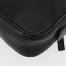 GUCCI GG Canvas Waist bag Nylon Leather Outlet Black Silver 336672 Auth ka4037-13