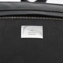 GUCCI GG Canvas Waist bag Nylon Leather Outlet Black Silver 336672 Auth ka4037-15