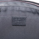 GUCCI GG Canvas Waist bag Nylon Leather Outlet Black Silver 336672 Auth ka4037-16