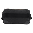 GUCCI GG Canvas Waist bag Nylon Leather Outlet Black Silver 336672 Auth ka4037-3