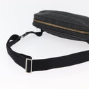 GUCCI GG Canvas Waist bag Nylon Leather Outlet Black Silver 336672 Auth ka4037-7