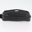 GUCCI GG Canvas Waist bag Nylon Leather Outlet Black Silver 336672 Auth ka4037-9