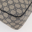 GUCCI GG Supreme Shoulder Bag PVC Navy Silver 201448 Auth ka4041-9