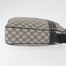 GUCCI GG Supreme Shoulder Bag PVC Navy Silver 201448 Auth ka4041-3