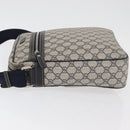GUCCI GG Supreme Shoulder Bag PVC Navy Silver 201448 Auth ka4041-4