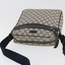 GUCCI GG Supreme Shoulder Bag PVC Navy Silver 201448 Auth ka4041-6