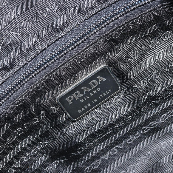 PRADA Shoulder Bag Nylon Black Silver Auth ka4043
