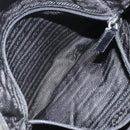 PRADA Shoulder Bag Nylon Black Silver Auth ka4043-23
