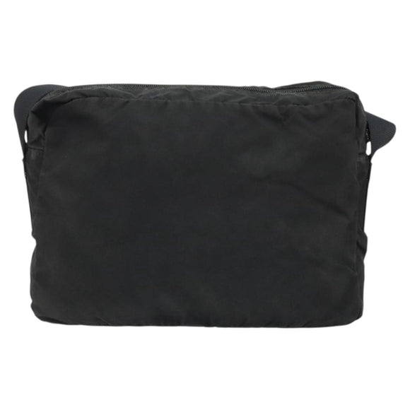 PRADA Shoulder Bag Nylon Black Silver Auth ka4043