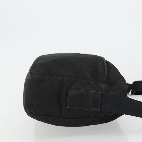 PRADA Shoulder Bag Nylon Black Silver Auth ka4043