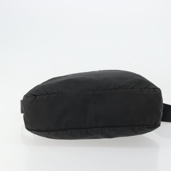 PRADA Shoulder Bag Nylon Black Silver Auth ka4043