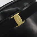 Salvatore Ferragamo Vala Shoulder Bag Leather Black Gold Auth ka4046-17