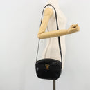 Salvatore Ferragamo Vala Shoulder Bag Leather Black Gold Auth ka4046-23