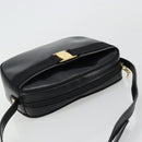 Salvatore Ferragamo Vala Shoulder Bag Leather Black Gold Auth ka4046-6