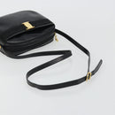 Salvatore Ferragamo Vala Shoulder Bag Leather Black Gold Auth ka4046-7