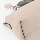 FENDI By The Way Shoulder Bag Leather 2way Beige Silver Auth ka4047A-16