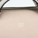 FENDI By The Way Shoulder Bag Leather 2way Beige Silver Auth ka4047A-19