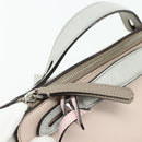 FENDI By The Way Shoulder Bag Leather 2way Beige Silver Auth ka4047A-10