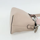 FENDI By The Way Shoulder Bag Leather 2way Beige Silver Auth ka4047A-4