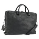 BOTTEGA VENETA INTRECCIATO Hand Bag Leather 2way Gray Auth ka4049-1