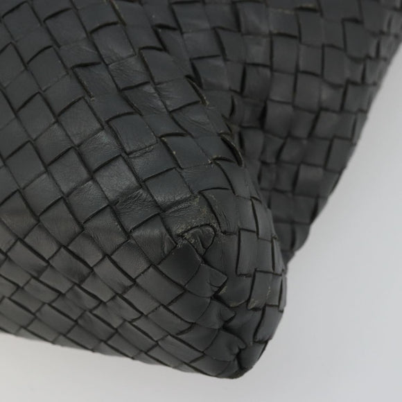 BOTTEGA VENETA INTRECCIATO Hand Bag Leather 2way Gray Auth ka4049