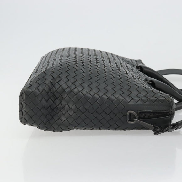 BOTTEGA VENETA INTRECCIATO Hand Bag Leather 2way Gray Auth ka4049