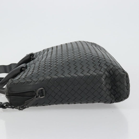 BOTTEGA VENETA INTRECCIATO Hand Bag Leather 2way Gray Auth ka4049
