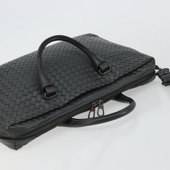 BOTTEGA VENETA INTRECCIATO Hand Bag Leather 2way Gray Auth ka4049