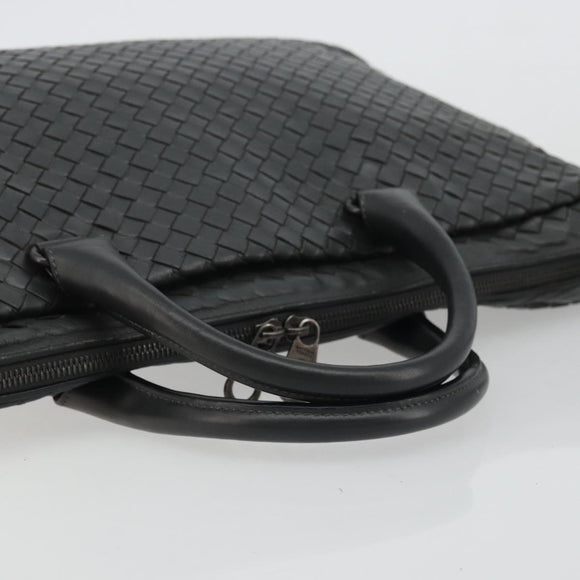 BOTTEGA VENETA INTRECCIATO Hand Bag Leather 2way Gray Auth ka4049