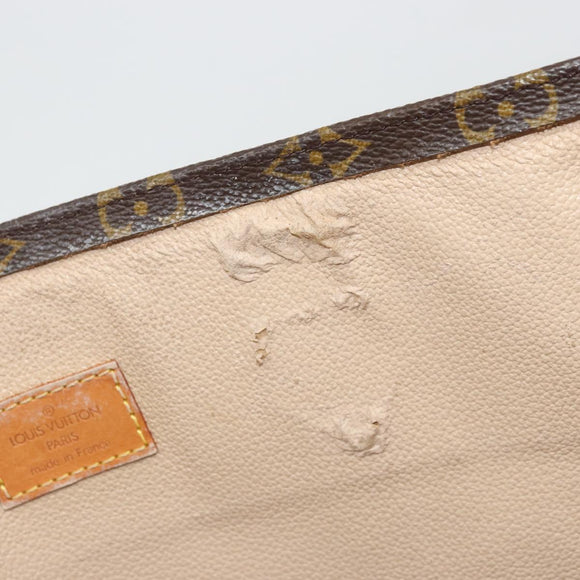 LOUIS VUITTON Monogram Sac Plat Hand Bag M51140 LV Auth ka4051