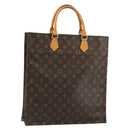 LOUIS VUITTON Monogram Sac Plat Hand Bag M51140 LV Auth ka4051-1