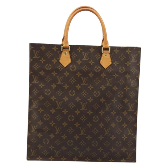 LOUIS VUITTON Monogram Sac Plat Hand Bag M51140 LV Auth ka4051