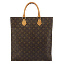 LOUIS VUITTON Monogram Sac Plat Hand Bag M51140 LV Auth ka4051-2
