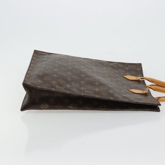 LOUIS VUITTON Monogram Sac Plat Hand Bag M51140 LV Auth ka4051