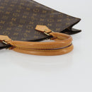 LOUIS VUITTON Monogram Sac Plat Hand Bag M51140 LV Auth ka4051-7