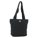 PRADA Tote Bag Nylon Black Silver Auth ka4054-1