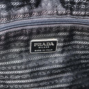 PRADA Tote Bag Nylon Black Silver Auth ka4054-18