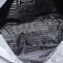 PRADA Tote Bag Nylon Black Silver Auth ka4054-11
