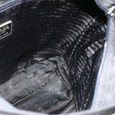 PRADA Tote Bag Nylon Black Silver Auth ka4054-19