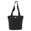 PRADA Tote Bag Nylon Black Silver Auth ka4054-13