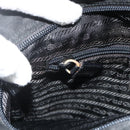 PRADA Tote Bag Nylon Black Silver Auth ka4054-21