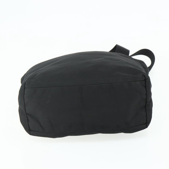 PRADA Tote Bag Nylon Black Silver Auth ka4054