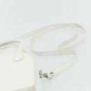 FENDI Top Handle Hand Bag Leather 2way White Silver Auth ka4058-10