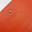 Christian Dior Chain Wallet Diorama Bag Leather Orange Silver Auth ka4061A-19