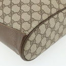 GUCCI GG Supreme Web Sherry Line Shoulder Bag PVC Beige Gold Auth ka4065-11